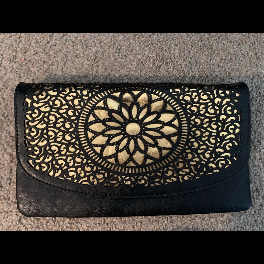 Black and gold clutch
